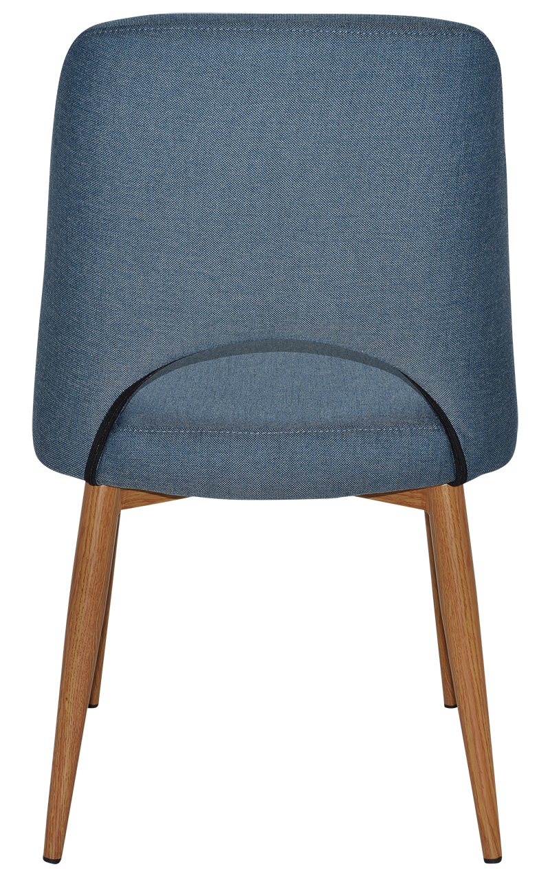 EZ Albury Oak Stained Metal Leg Upholstered Hospitality Dining Chair