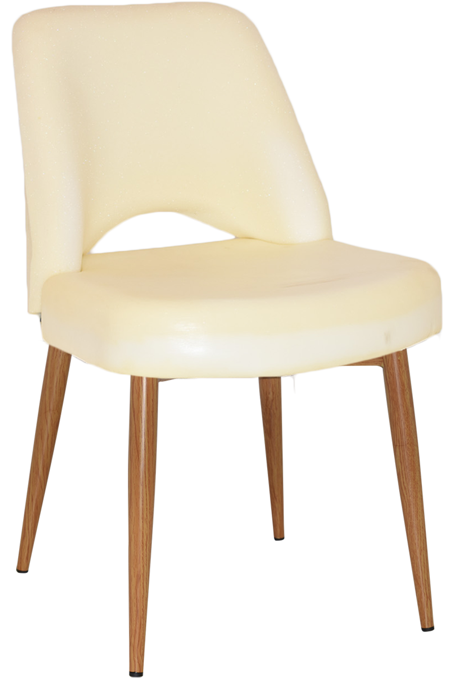 EZ Albury Oak Stained Metal Leg Upholstered Hospitality Dining Chair