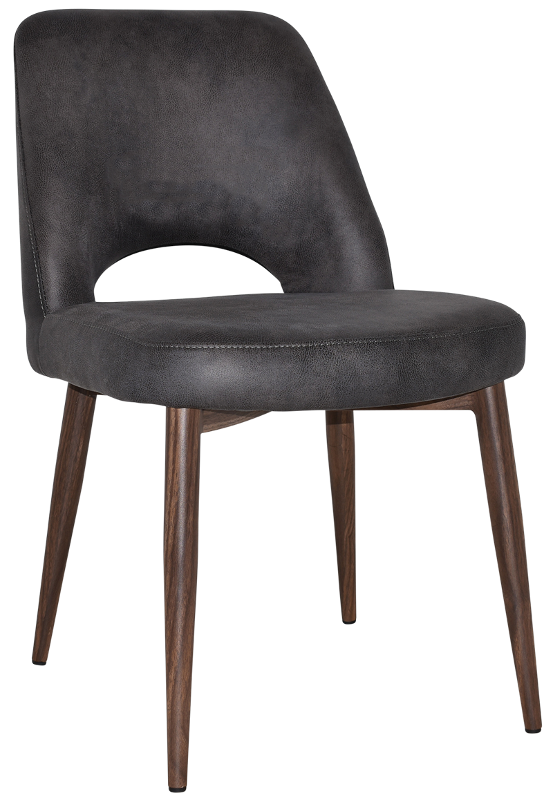 EZ Albury Walnut Colour Metal Leg Upholstered Hospitality Dining Chair