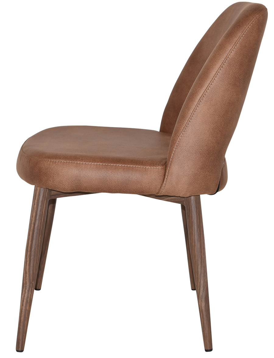EZ Albury Walnut Colour Metal Leg Upholstered Hospitality Dining Chair