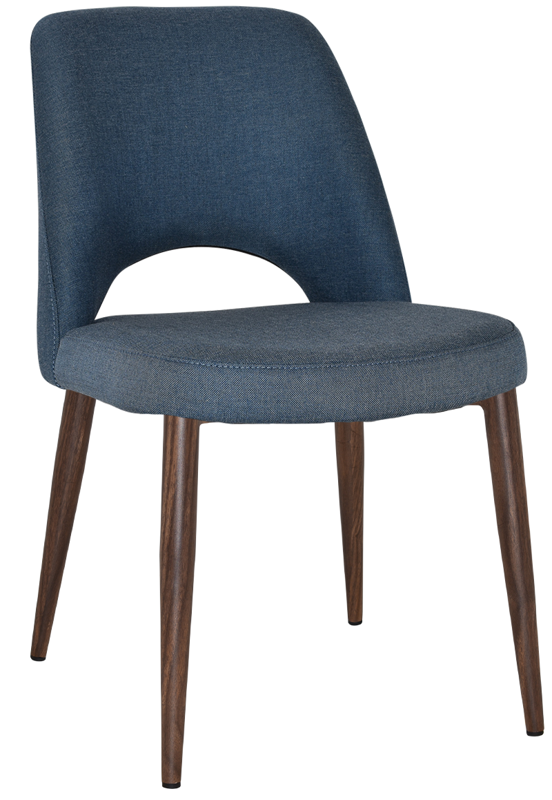 EZ Albury Walnut Colour Metal Leg Upholstered Hospitality Dining Chair