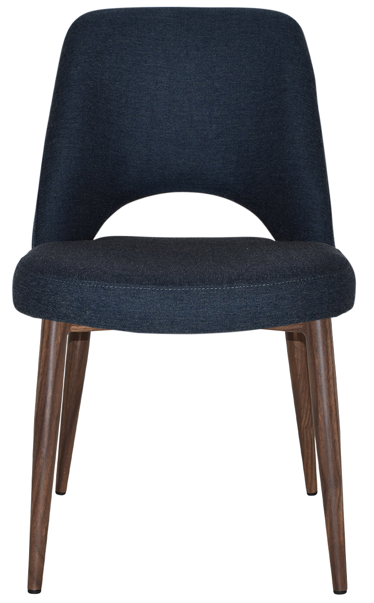 EZ Albury Walnut Colour Metal Leg Upholstered Hospitality Dining Chair