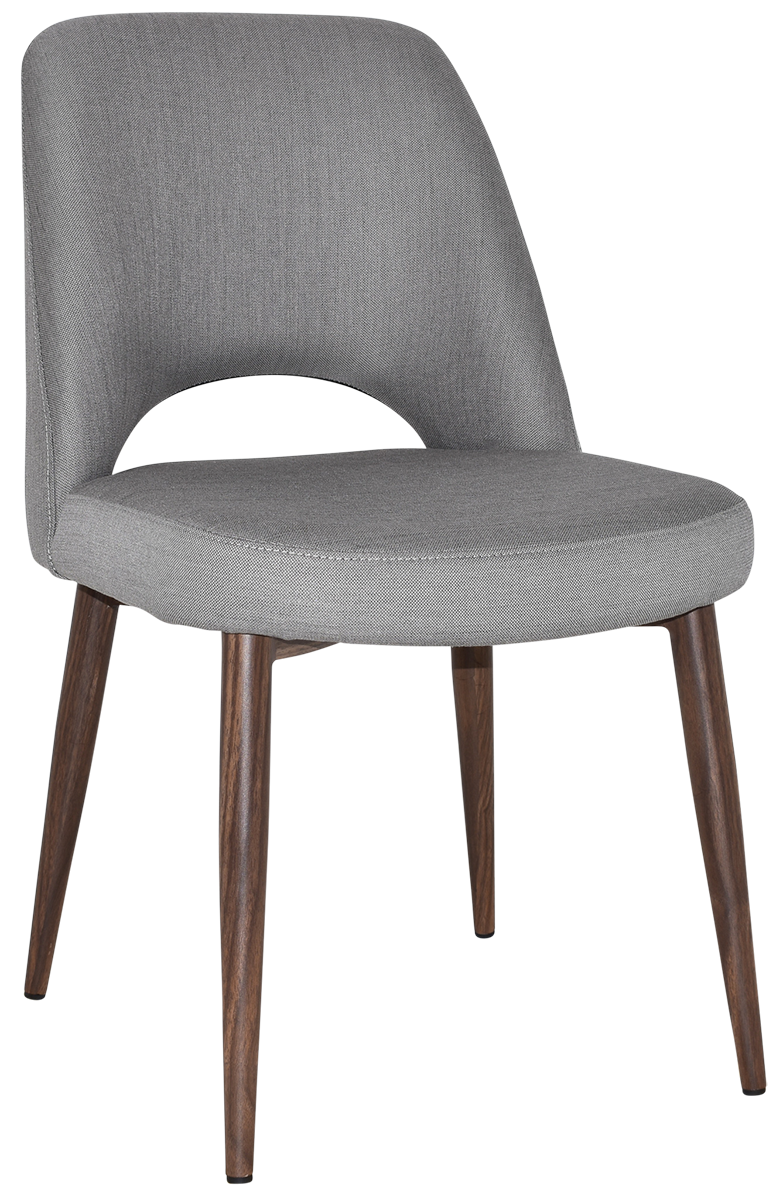 EZ Albury Walnut Colour Metal Leg Upholstered Hospitality Dining Chair