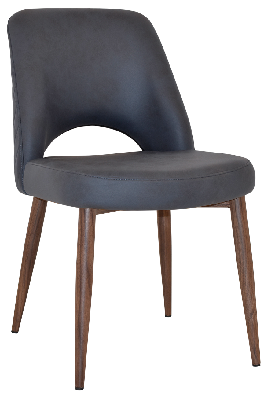 EZ Albury Walnut Colour Metal Leg Upholstered Hospitality Dining Chair