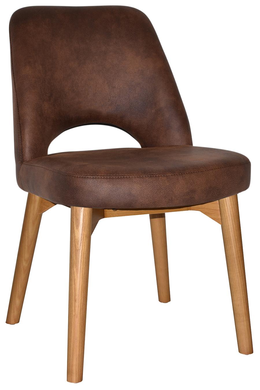 EZ Albury Solid Ash Timber Oak Leg Upholstered Hospitality Dining Chair