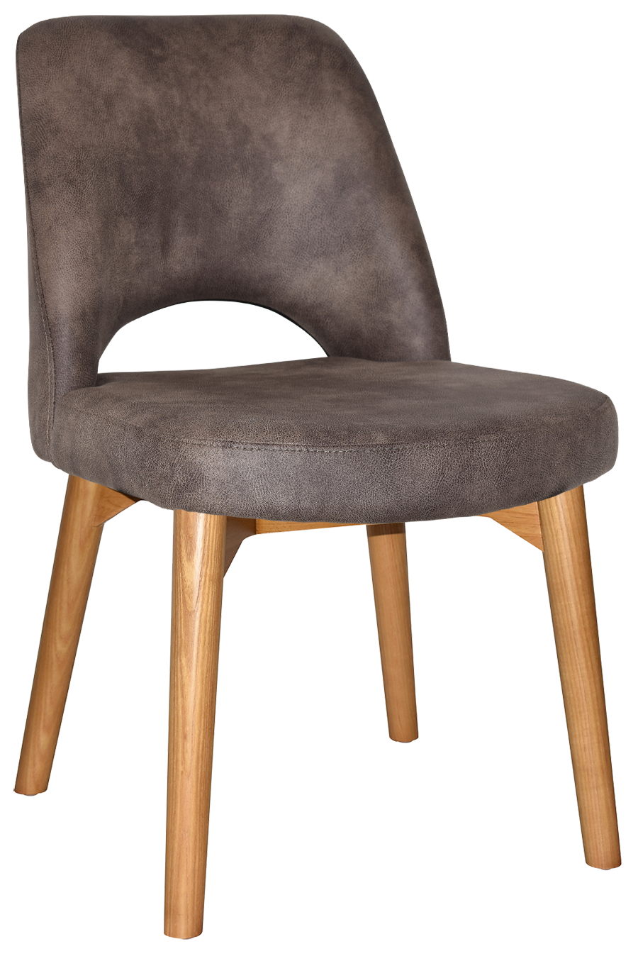 EZ Albury Solid Ash Timber Oak Leg Upholstered Hospitality Dining Chair