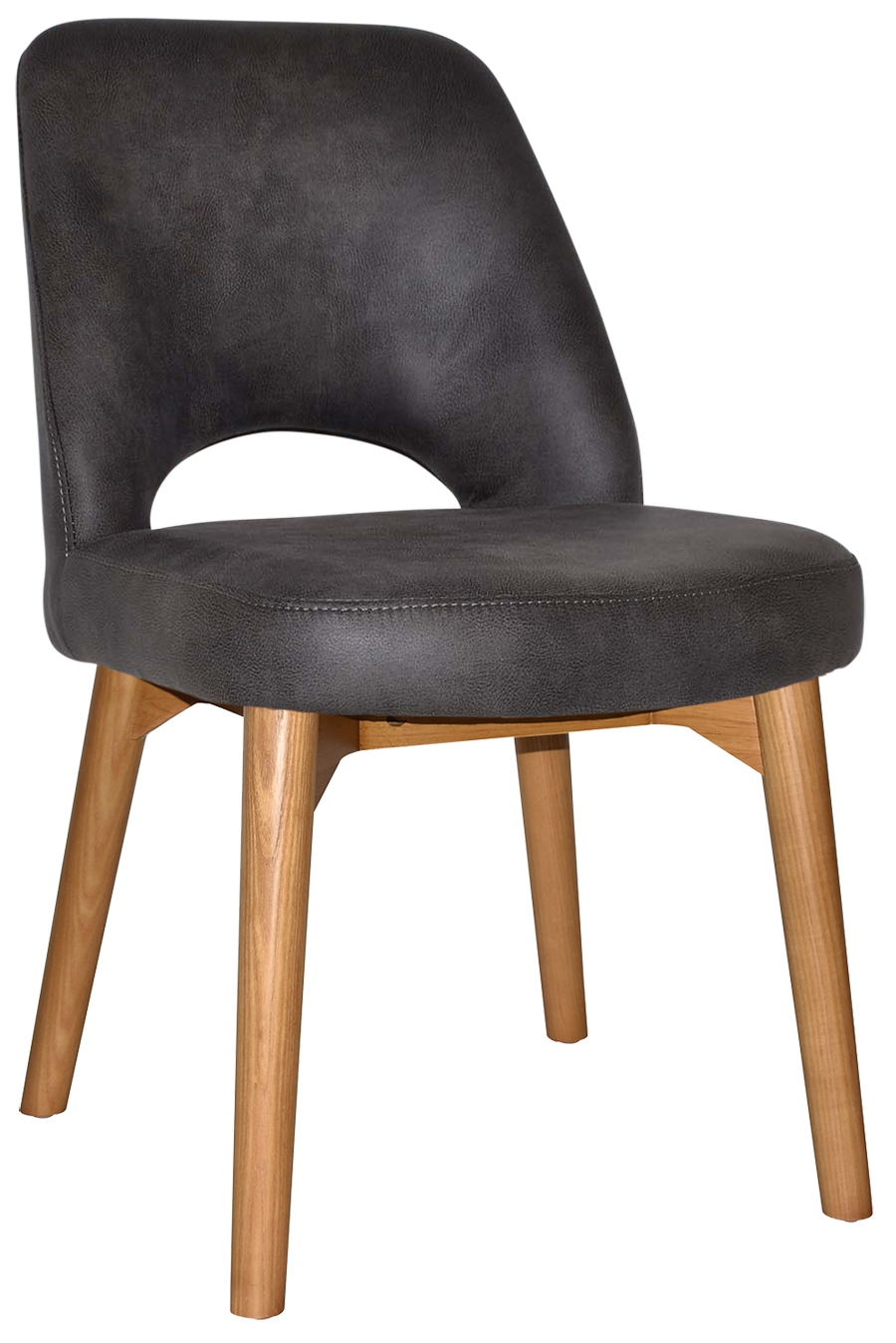 EZ Albury Solid Ash Timber Oak Leg Upholstered Hospitality Dining Chair