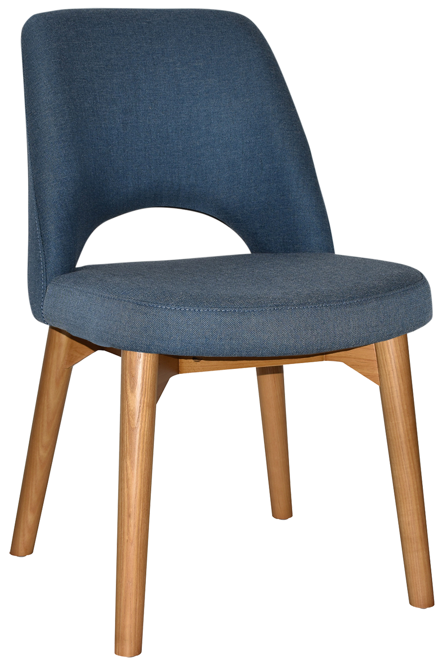 EZ Albury Solid Ash Timber Oak Leg Upholstered Hospitality Dining Chair