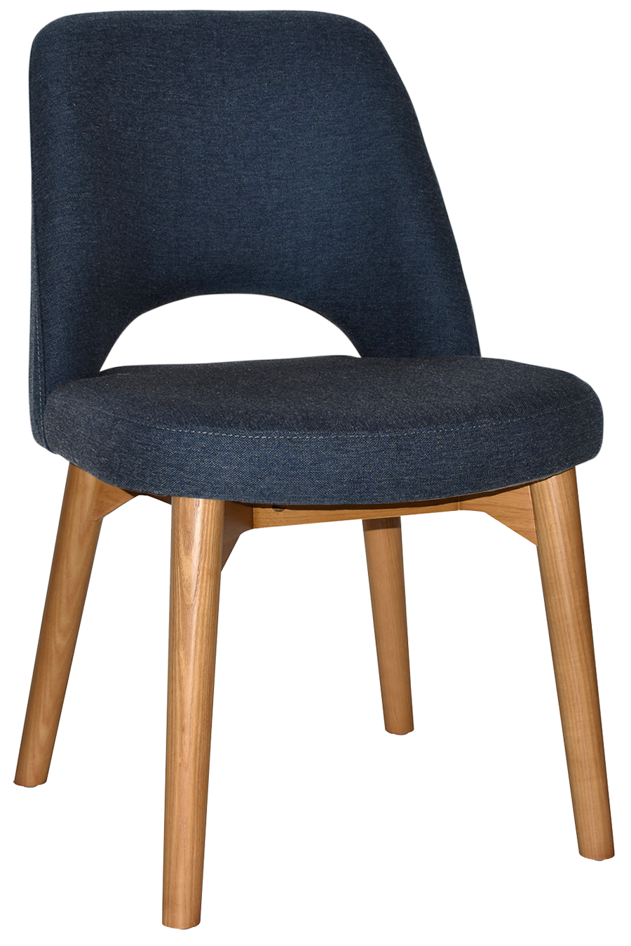 EZ Albury Solid Ash Timber Oak Leg Upholstered Hospitality Dining Chair