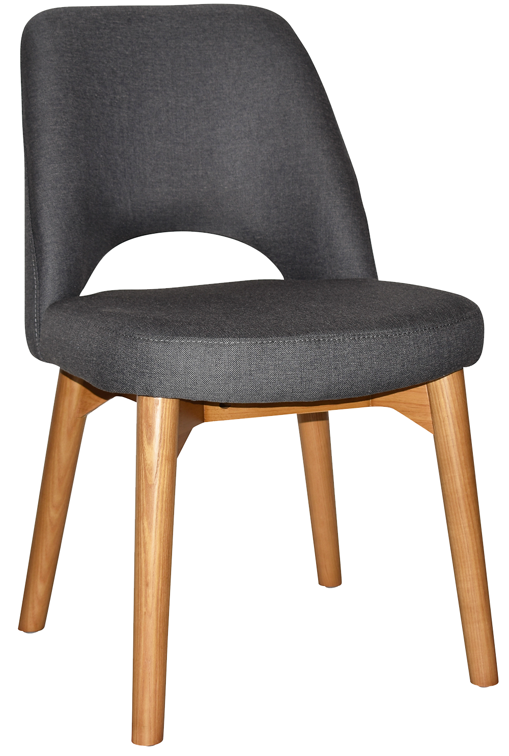 EZ Albury Solid Ash Timber Oak Leg Upholstered Hospitality Dining Chair