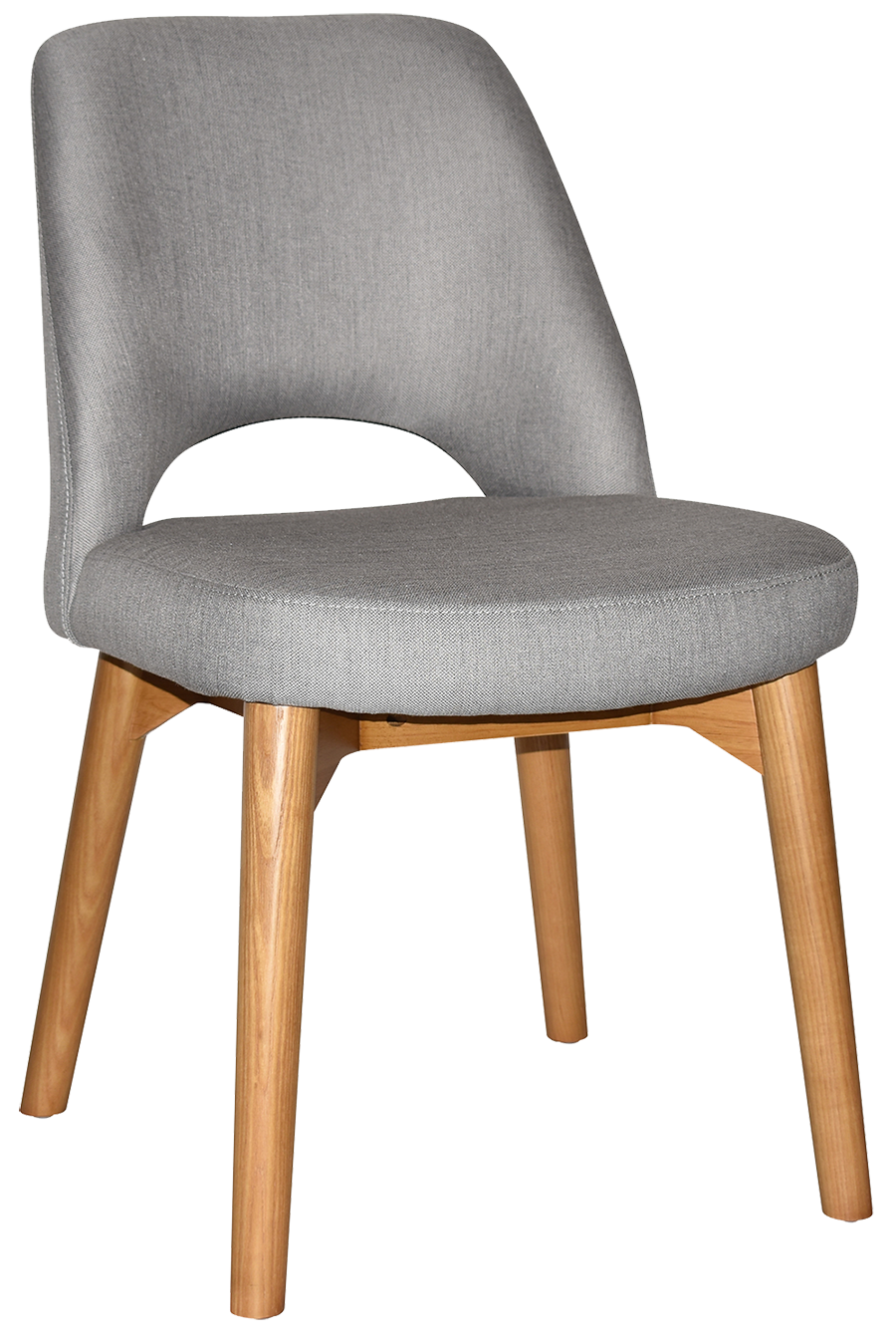 EZ Albury Solid Ash Timber Oak Leg Upholstered Hospitality Dining Chair