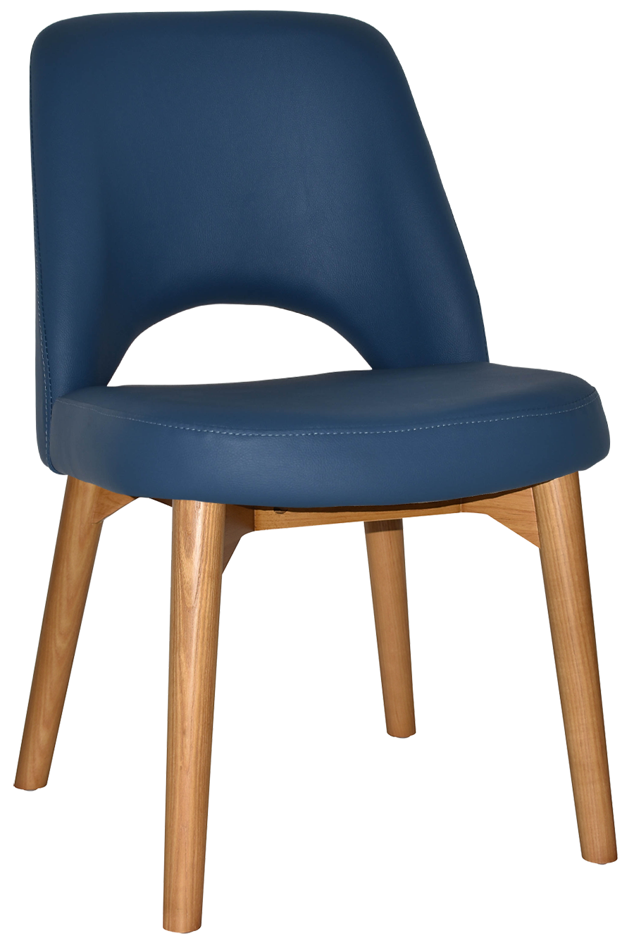 EZ Albury Solid Ash Timber Oak Leg Upholstered Hospitality Dining Chair