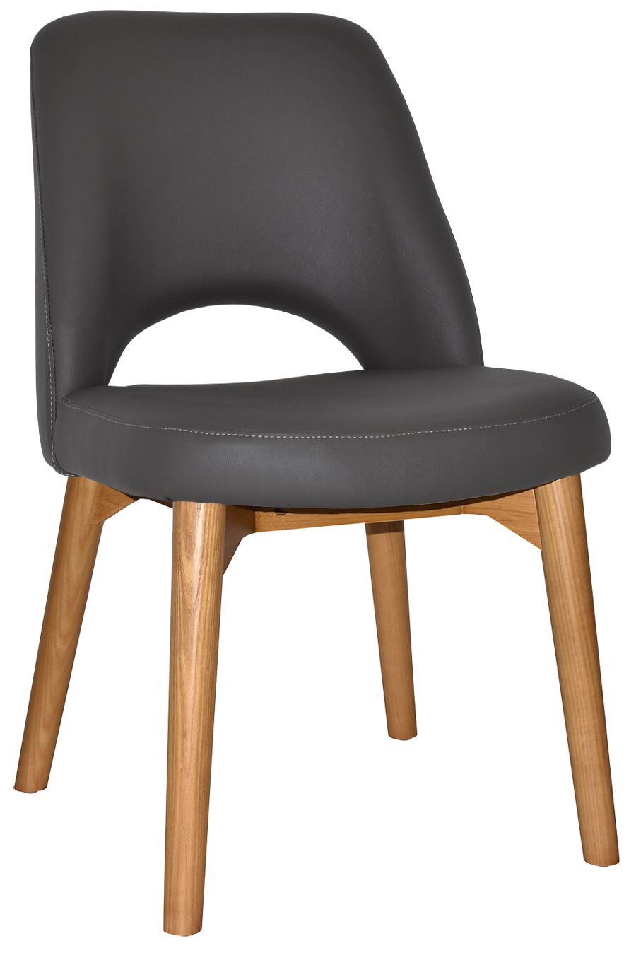 EZ Albury Solid Ash Timber Oak Leg Upholstered Hospitality Dining Chair