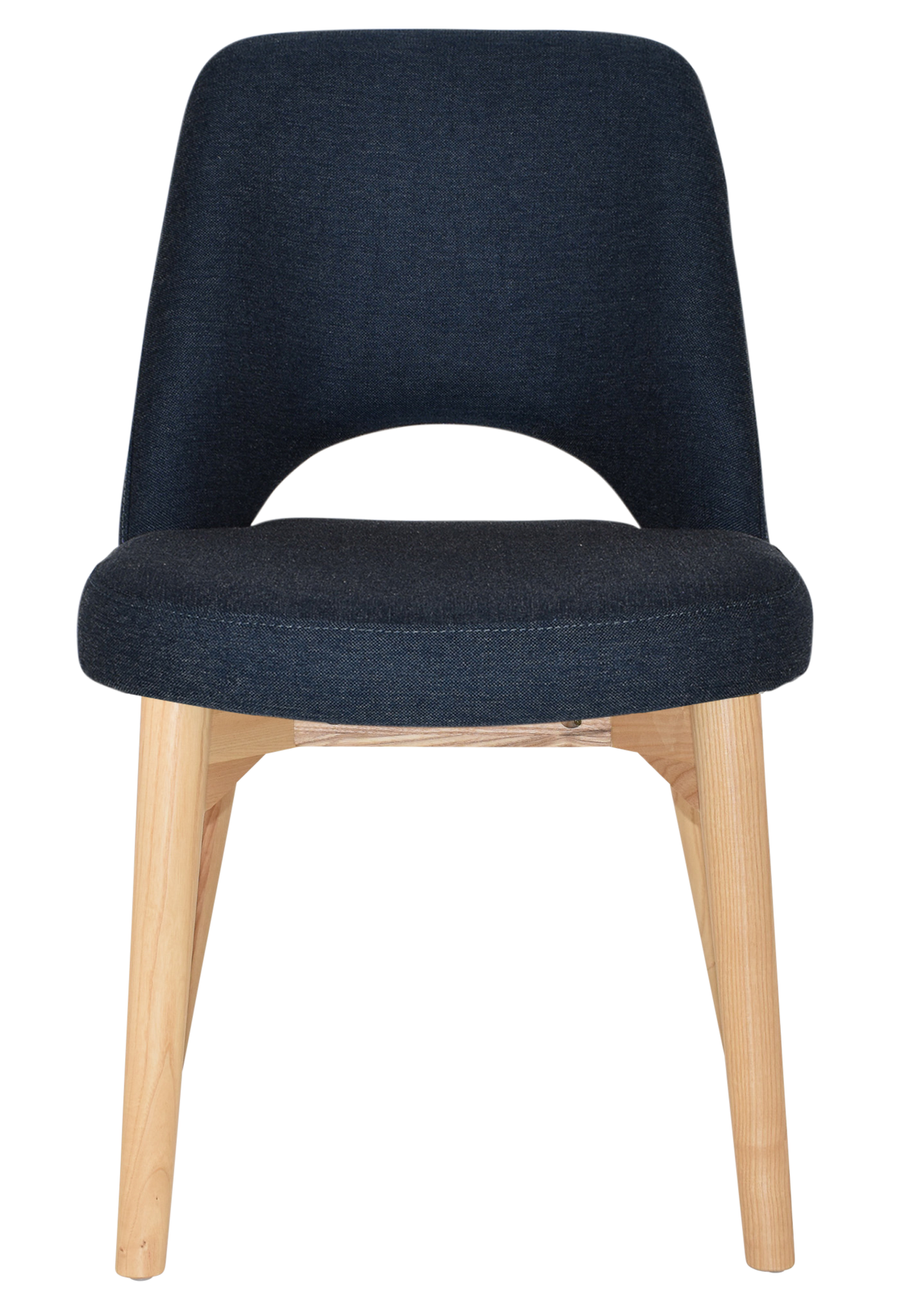 EZ Albury Solid Ash Timber Natural Stained Upholstered Hospitality Dining Chair