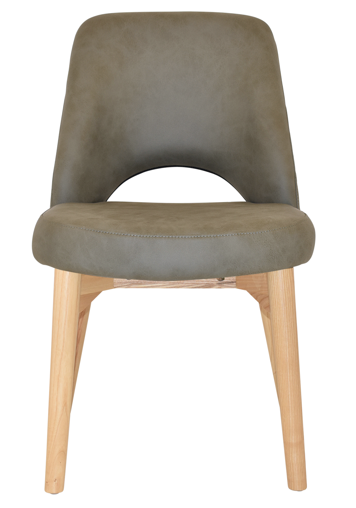 EZ Albury Solid Ash Timber Natural Stained Upholstered Hospitality Dining Chair