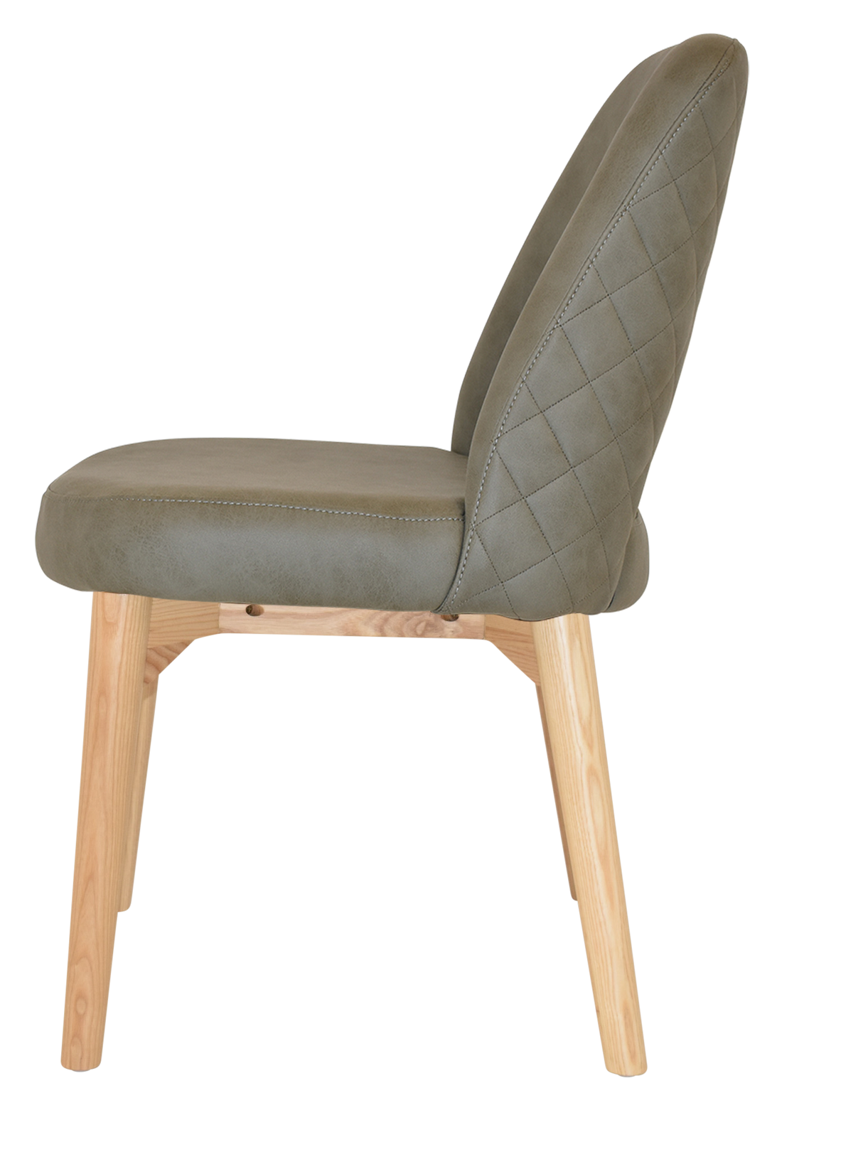 EZ Albury Solid Ash Timber Natural Stained Upholstered Hospitality Dining Chair