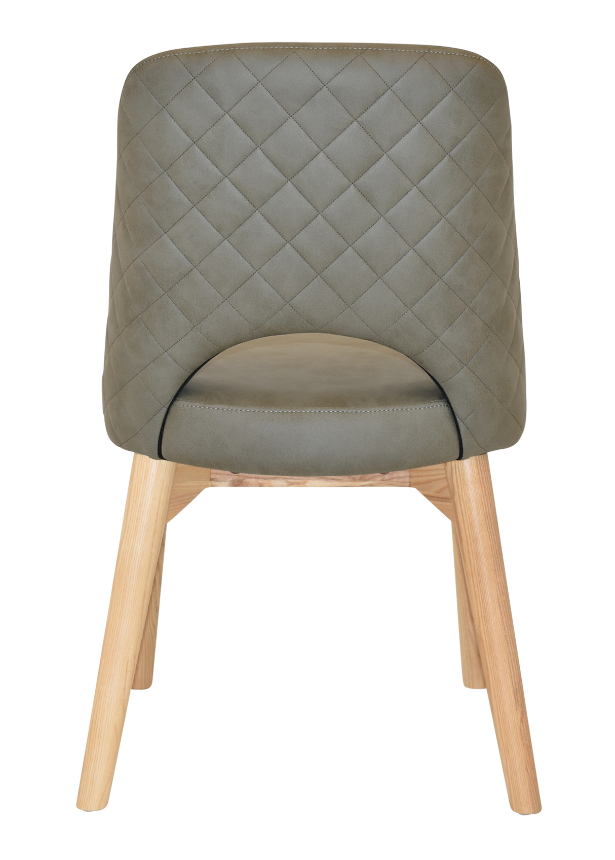 EZ Albury Solid Ash Timber Natural Stained Upholstered Hospitality Dining Chair