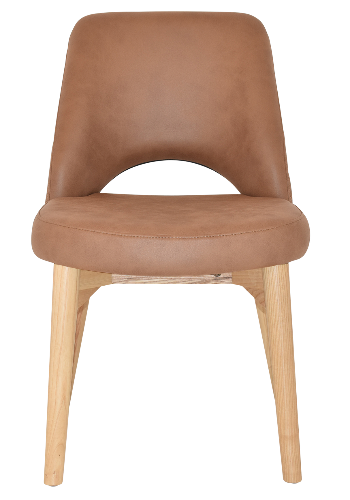 EZ Albury Solid Ash Timber Natural Stained Upholstered Hospitality Dining Chair