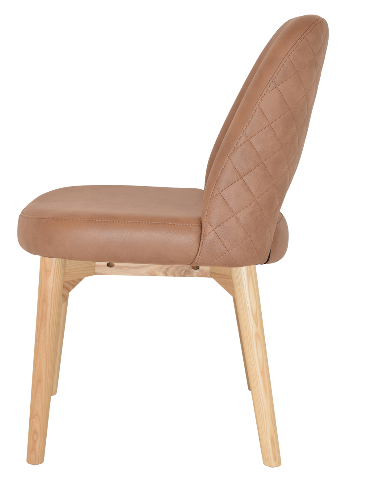 EZ Albury Solid Ash Timber Natural Stained Upholstered Hospitality Dining Chair