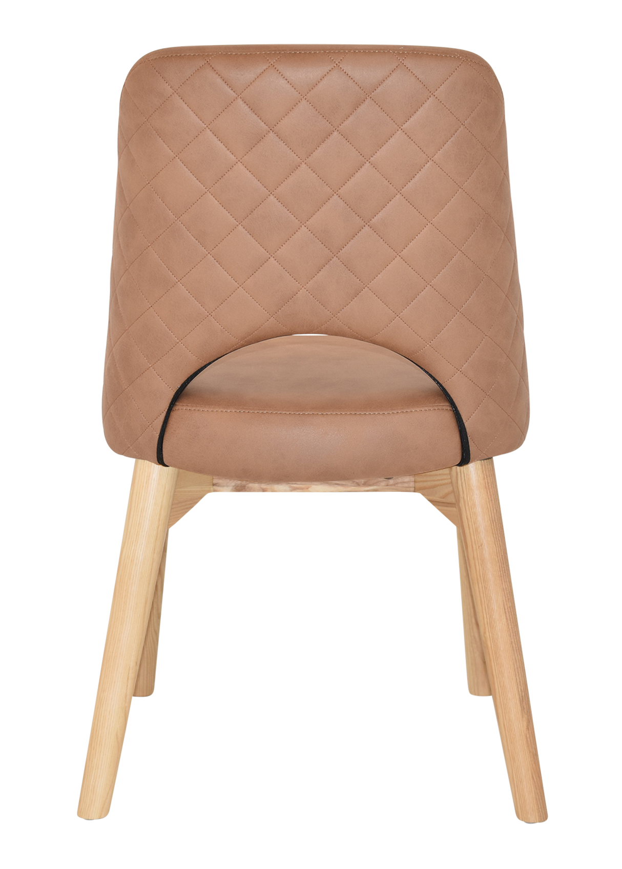 EZ Albury Solid Ash Timber Natural Stained Upholstered Hospitality Dining Chair