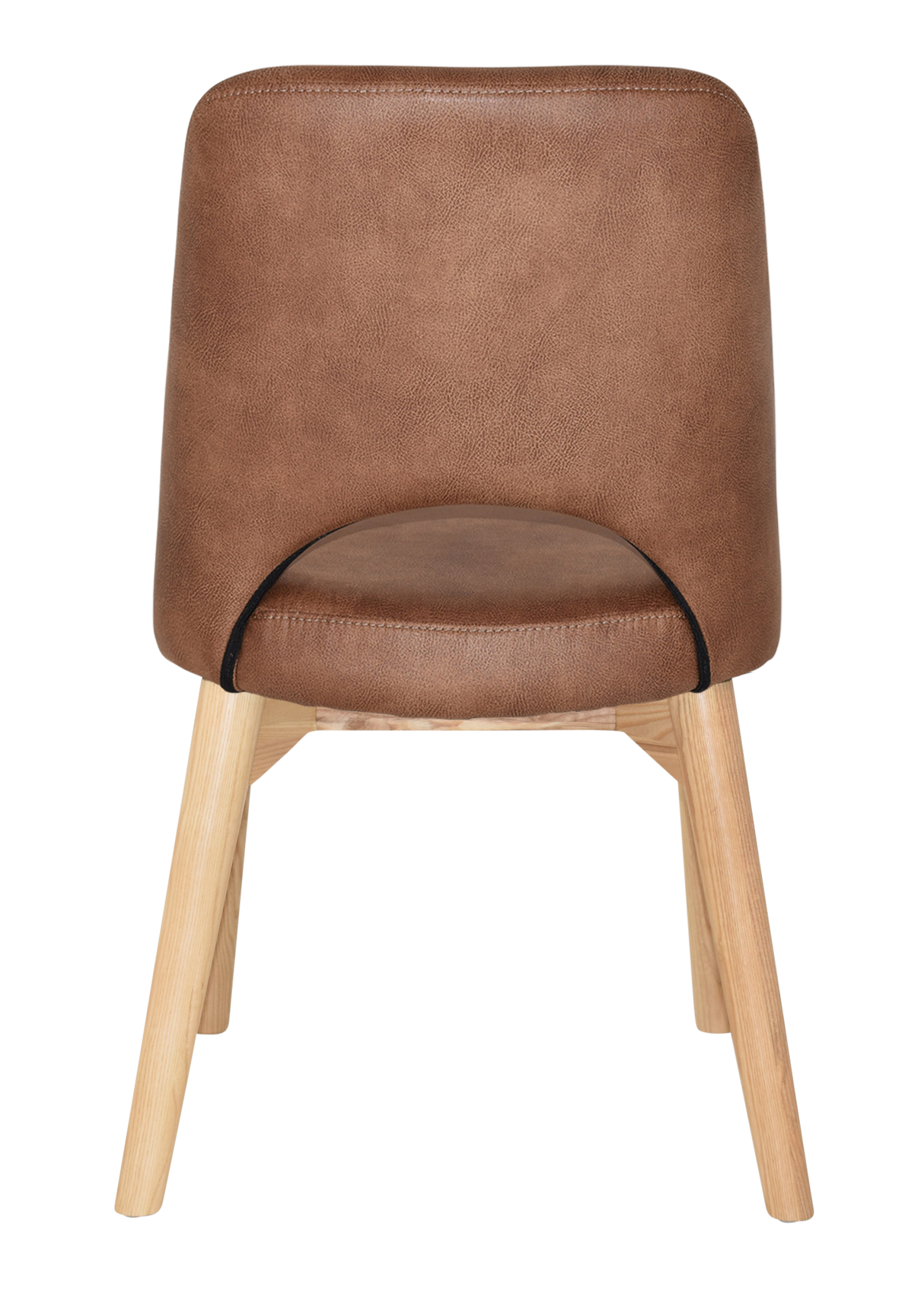 EZ Albury Solid Ash Timber Natural Stained Upholstered Hospitality Dining Chair