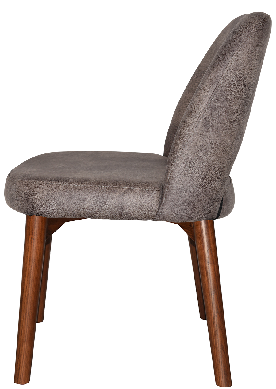 EZ Albury Solid Timber Walnut Colour Stained Upholstered Hospitality Dining Chair