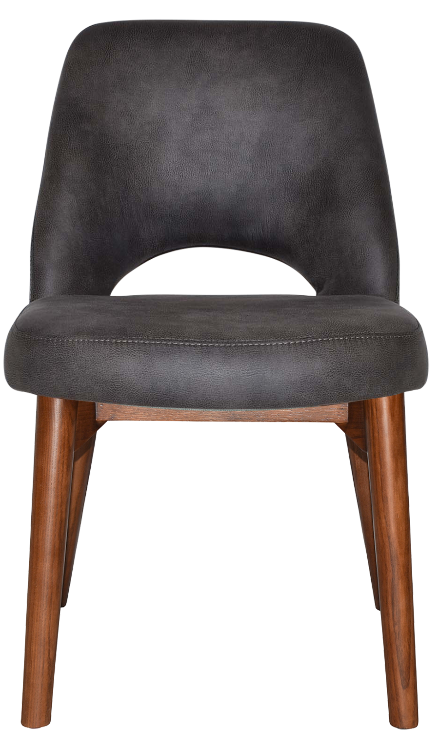 EZ Albury Solid Timber Walnut Colour Stained Upholstered Hospitality Dining Chair