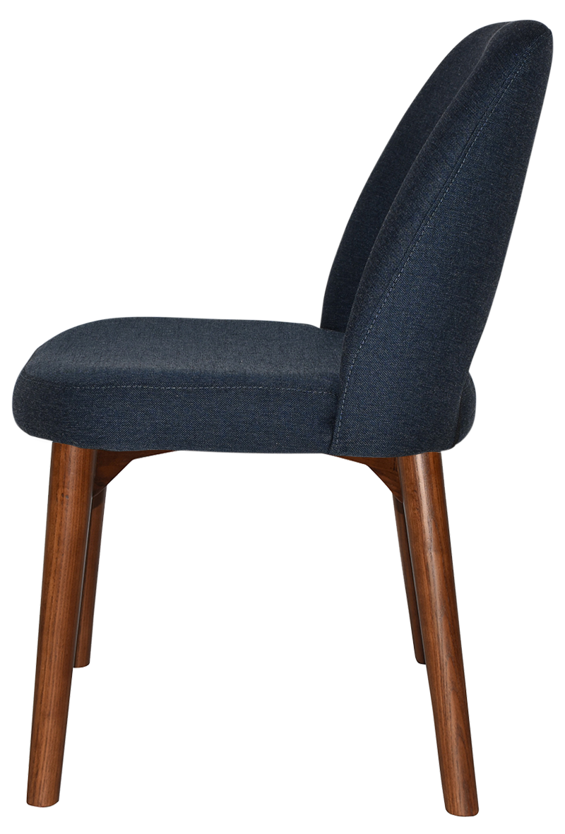 EZ Albury Solid Timber Walnut Colour Stained Upholstered Hospitality Dining Chair