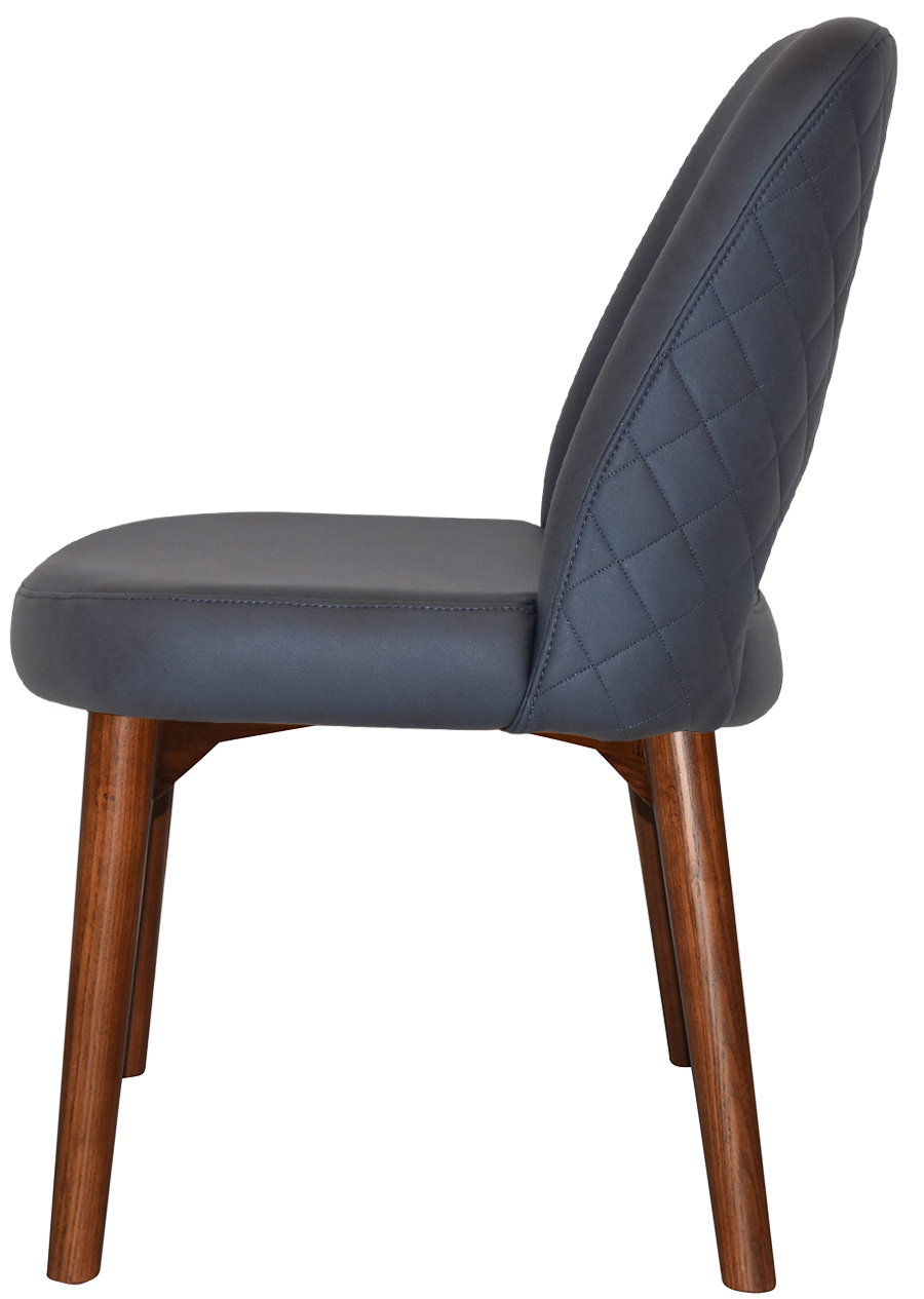 EZ Albury Solid Timber Walnut Colour Stained Upholstered Hospitality Dining Chair