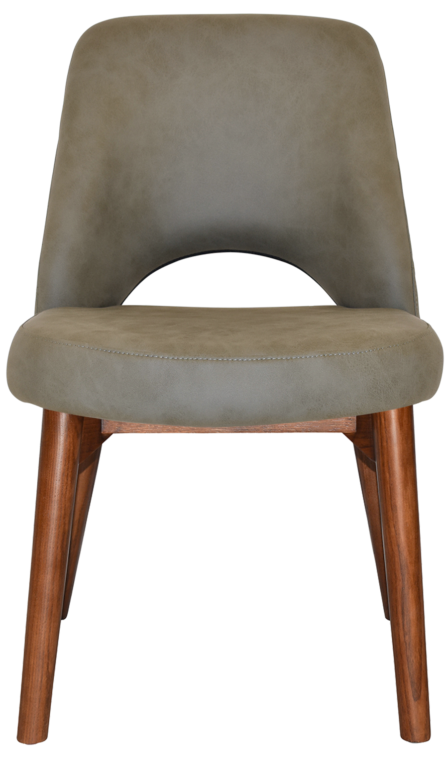 EZ Albury Solid Timber Walnut Colour Stained Upholstered Hospitality Dining Chair