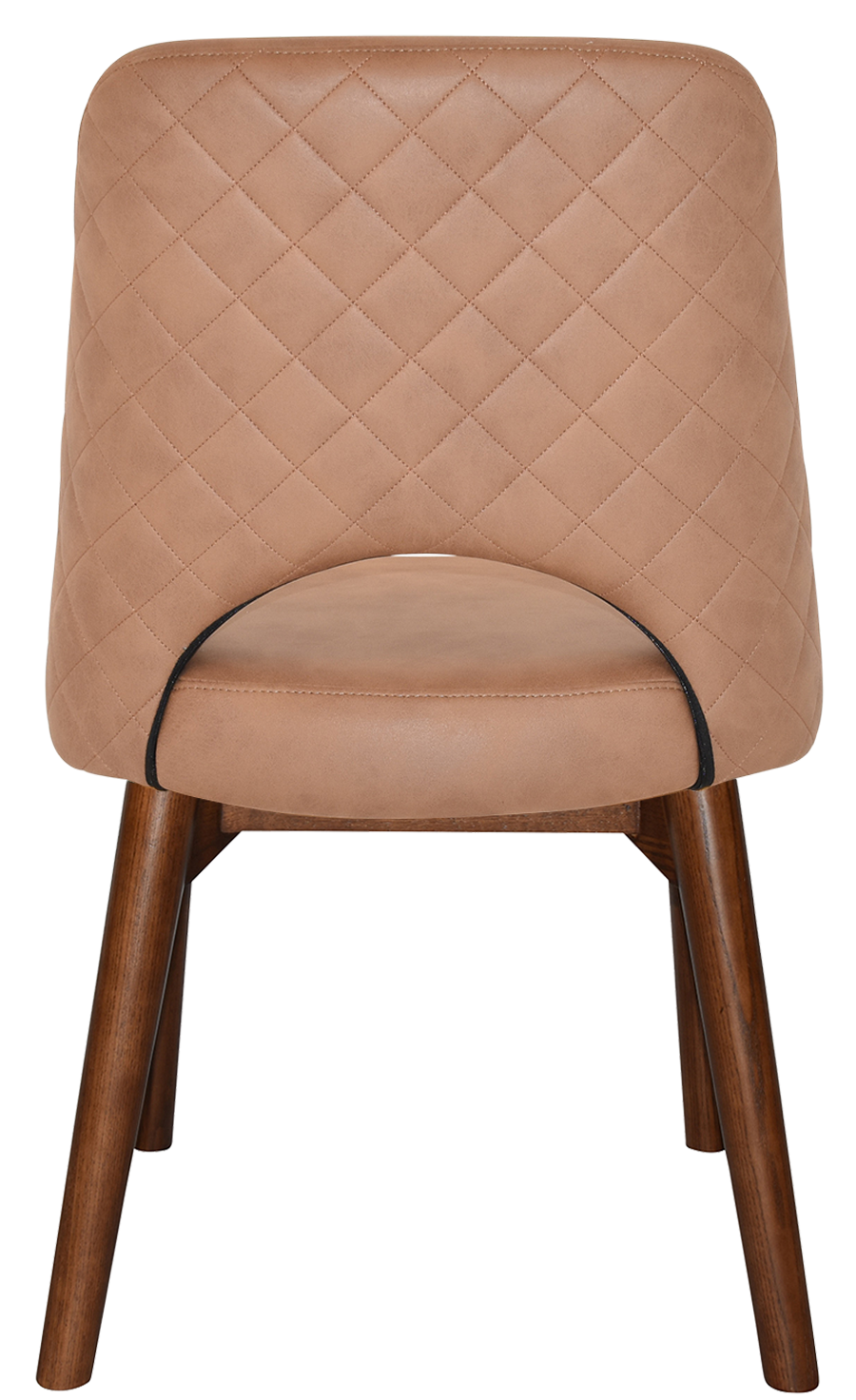 EZ Albury Solid Timber Walnut Colour Stained Upholstered Hospitality Dining Chair