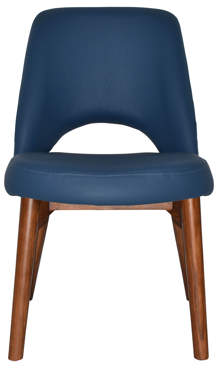 EZ Albury Solid Timber Walnut Colour Stained Upholstered Hospitality Dining Chair