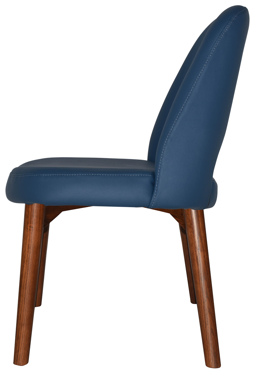 EZ Albury Solid Timber Walnut Colour Stained Upholstered Hospitality Dining Chair