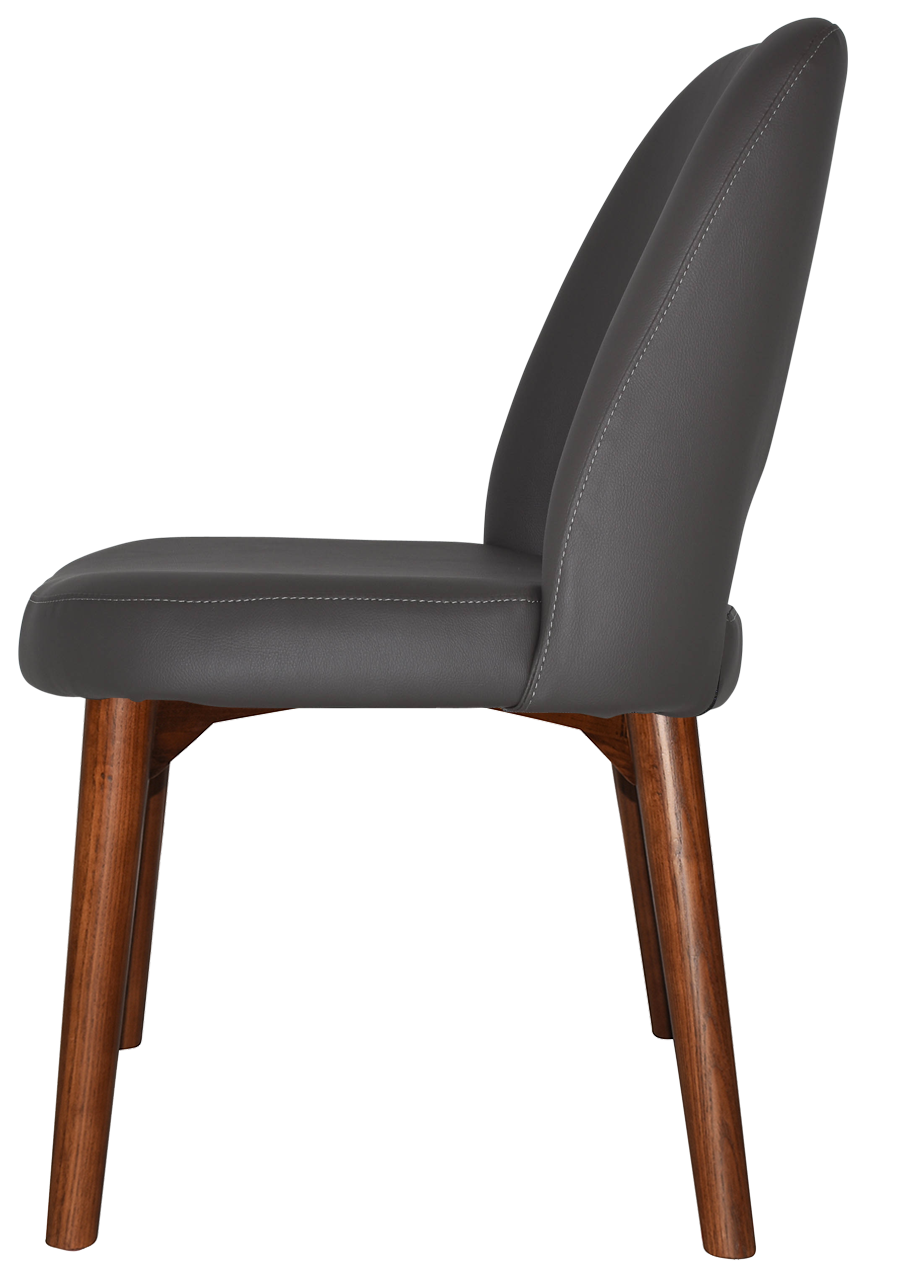 EZ Albury Solid Timber Walnut Colour Stained Upholstered Hospitality Dining Chair
