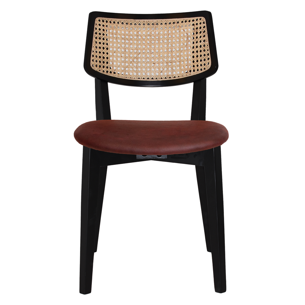 EZ Phoenix Solid Timber Framed Rattan Back Hospitality Dining Chair