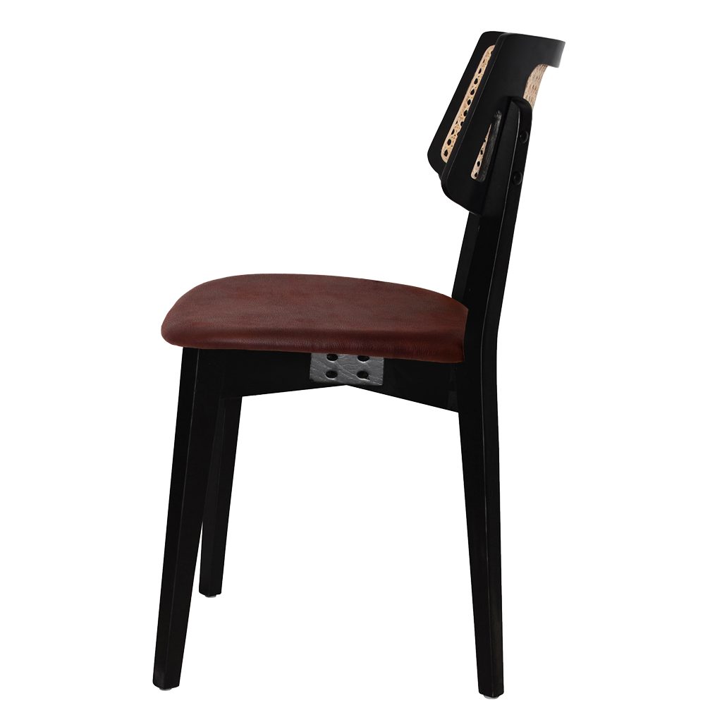 EZ Phoenix Solid Timber Framed Rattan Back Hospitality Dining Chair