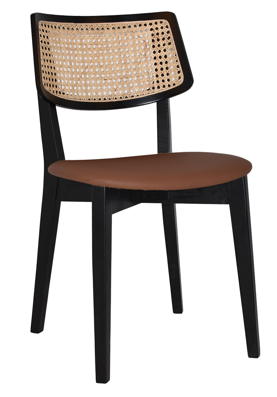 EZ Phoenix Solid Timber Framed Rattan Back Hospitality Dining Chair