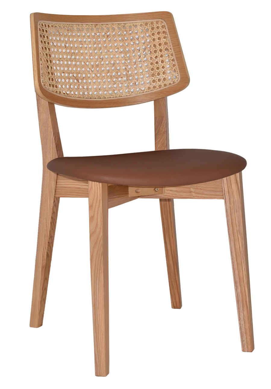 EZ Phoenix Solid Timber Framed Rattan Back Hospitality Dining Chair