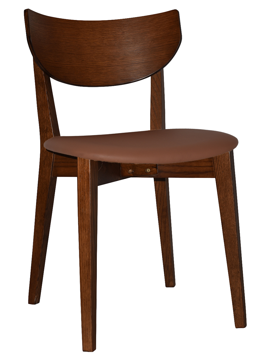 EZ Rialto Light Walnut Stained Solid Timber Framed Hospitality Dining Chair