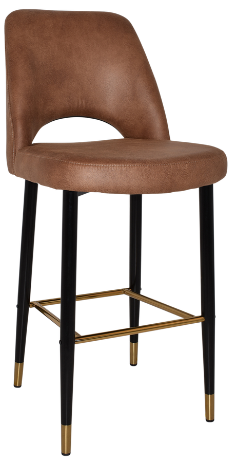 EZ STOOL ALBURY SIDE 750 METAL BLACK BRASS