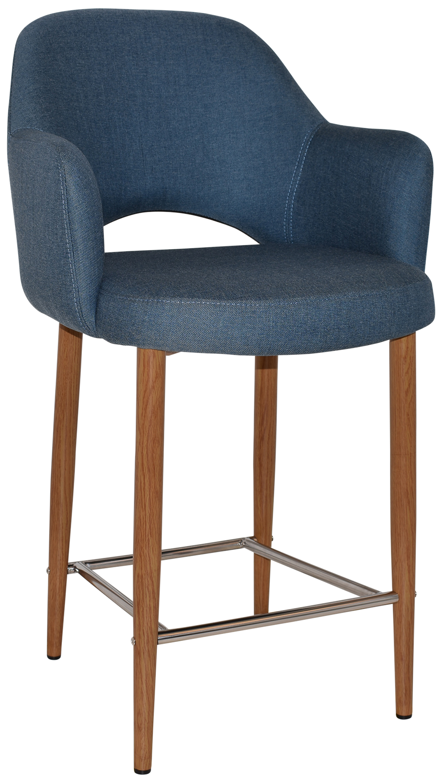 EZ Albury Upholstered Barstool with Light Oak Legs