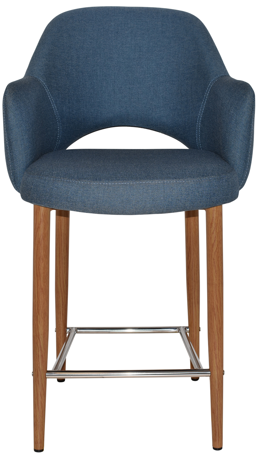 EZ Albury Upholstered Barstool with Light Oak Legs
