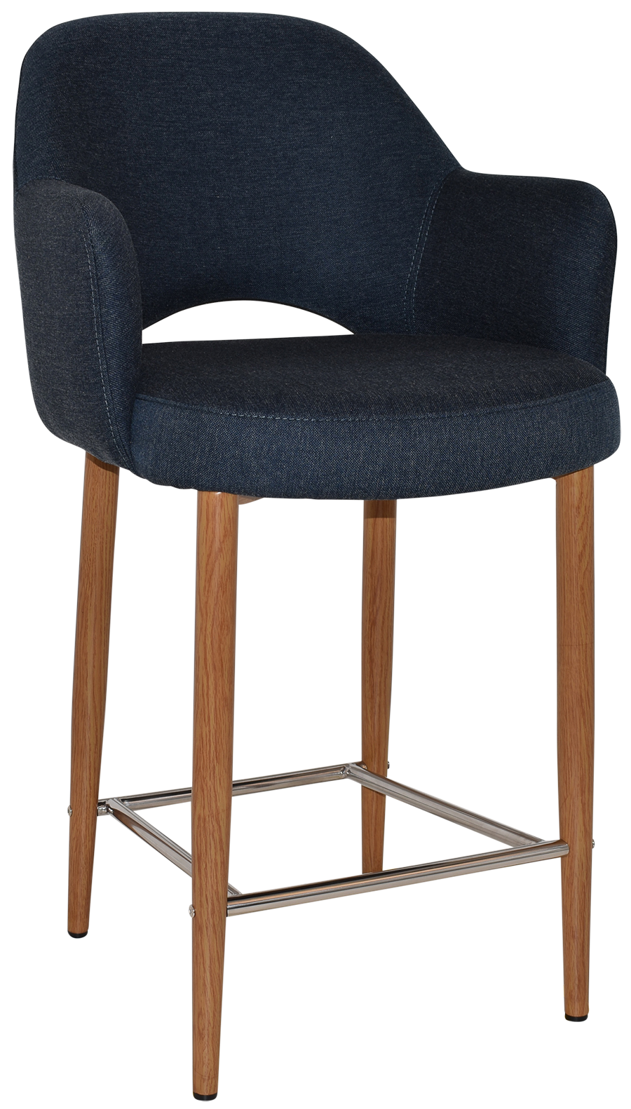 EZ Albury Upholstered Barstool with Light Oak Legs