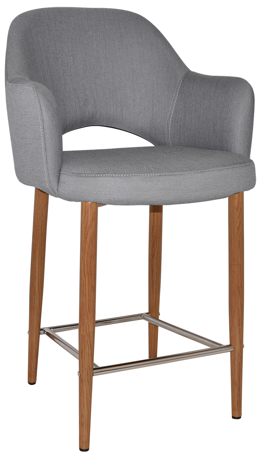 EZ Albury Upholstered Barstool with Light Oak Legs