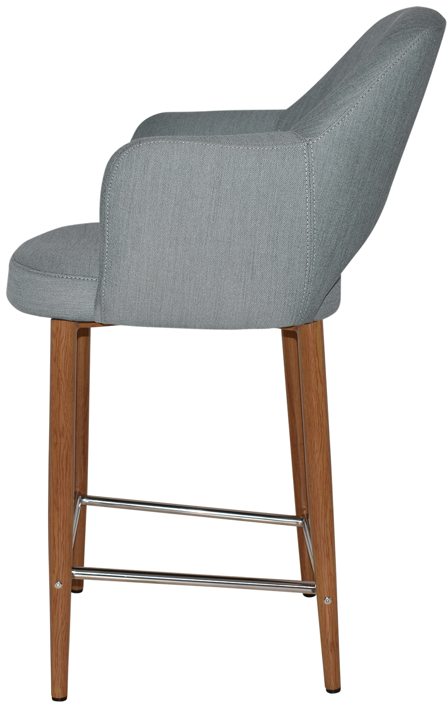 EZ Albury Upholstered Barstool with Light Oak Legs