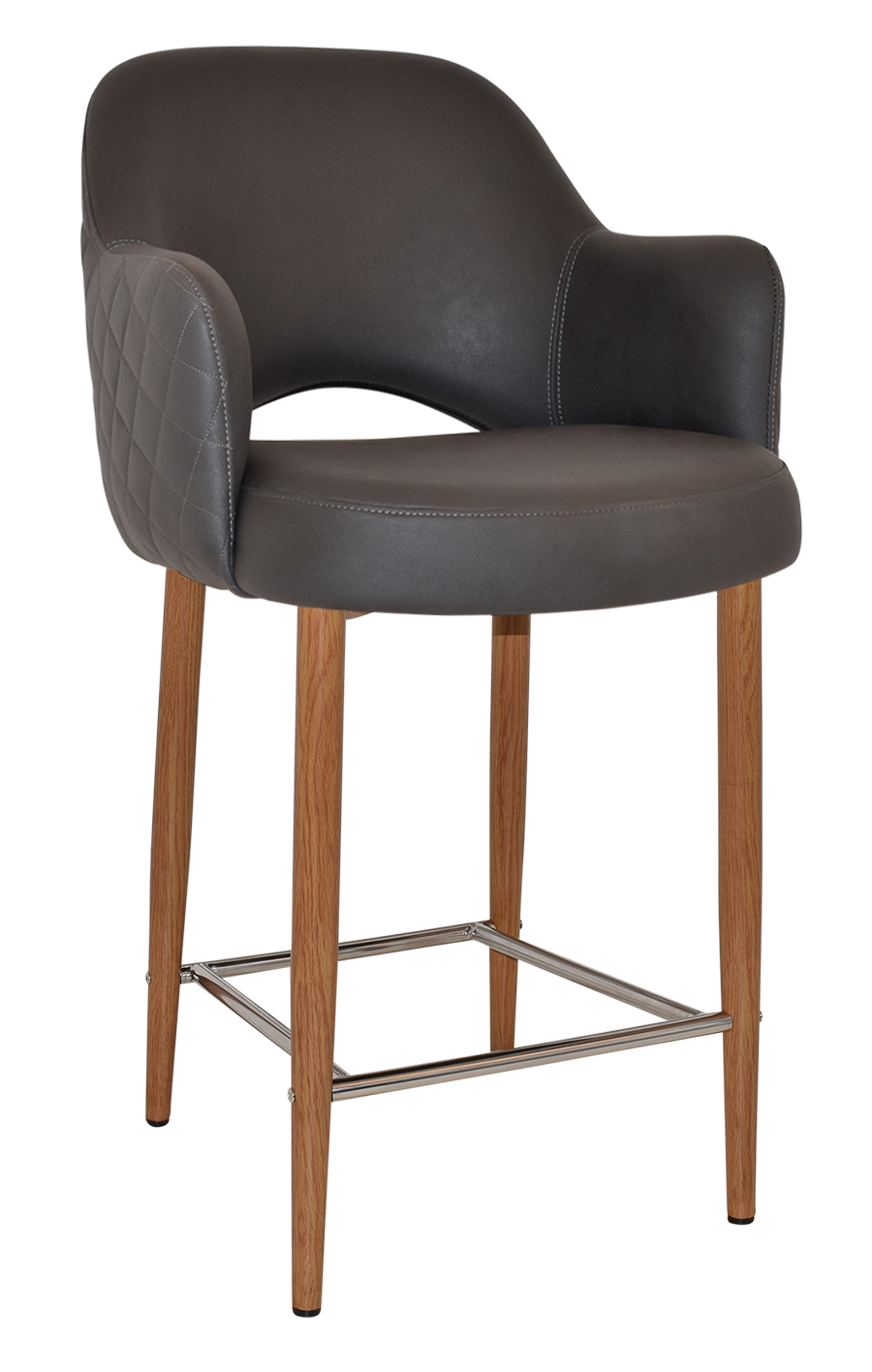 EZ Albury Upholstered Barstool with Light Oak Legs