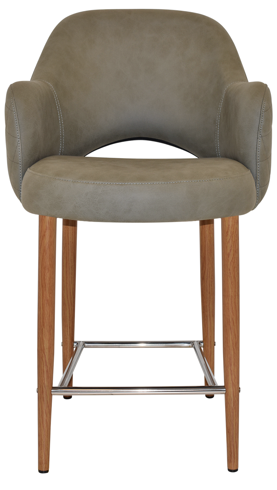 EZ Albury Upholstered Barstool with Light Oak Legs