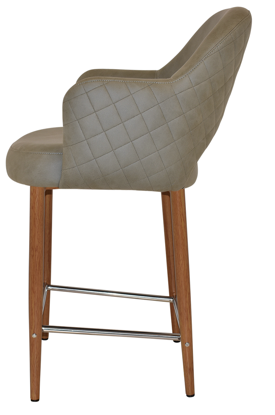 EZ Albury Upholstered Barstool with Light Oak Legs