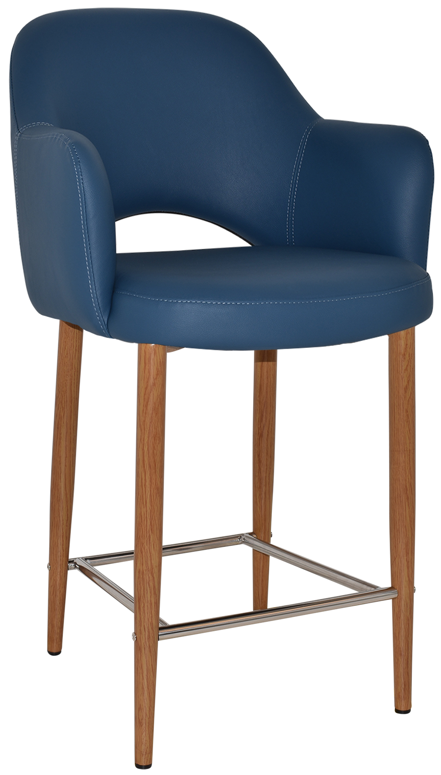 EZ Albury Upholstered Barstool with Light Oak Legs