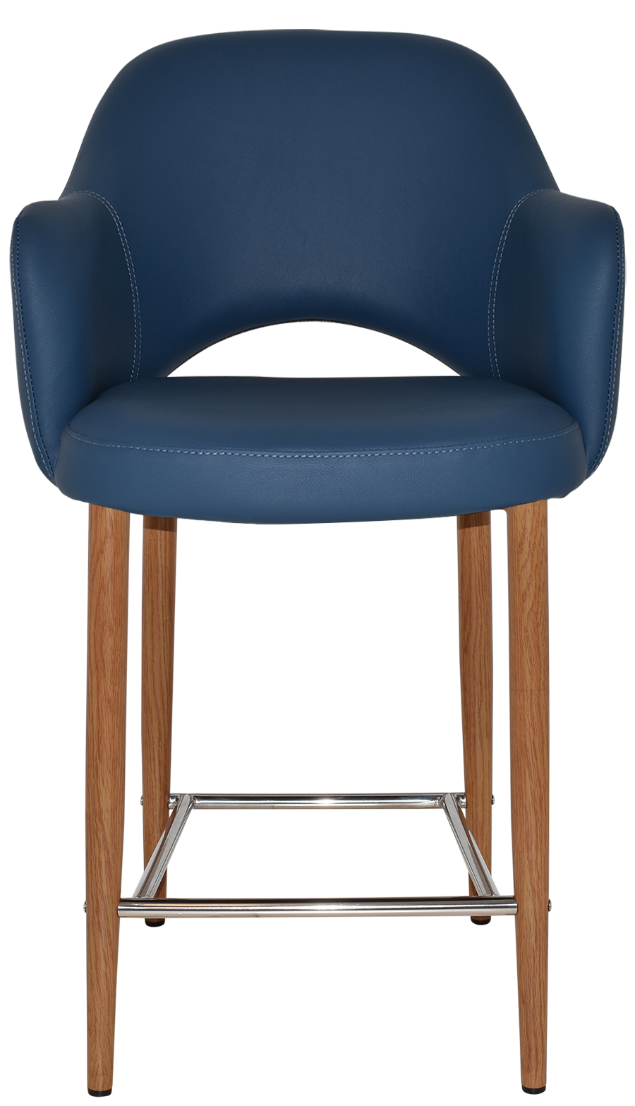 EZ Albury Upholstered Barstool with Light Oak Legs